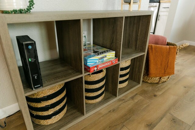 interior details featuring wood-type flooring