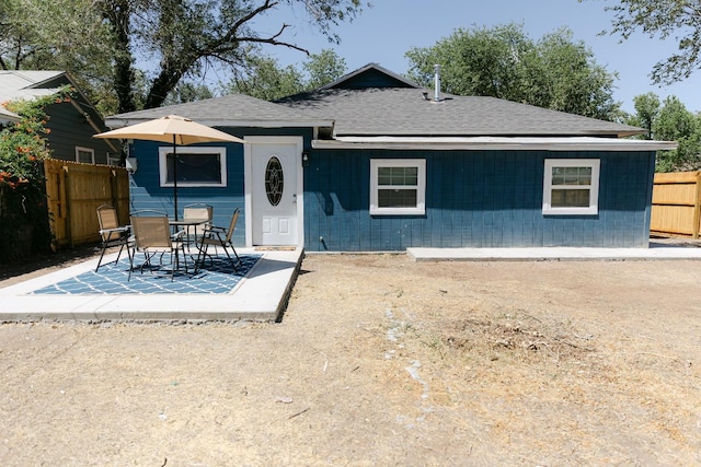 view of front of house featuring a patio