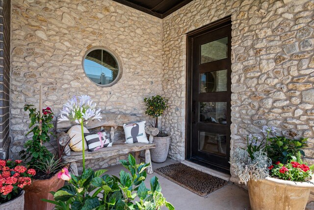 4721 121st St, Lubbock, TX 79424 - entrance to property with stone siding