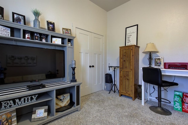 office space with light carpet