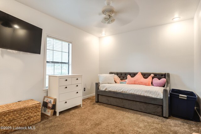 4510 21st St, Lubbock, TX 79407 - carpeted bedroom with ceiling fan