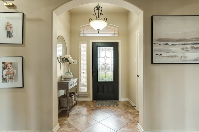 view of tiled entryway