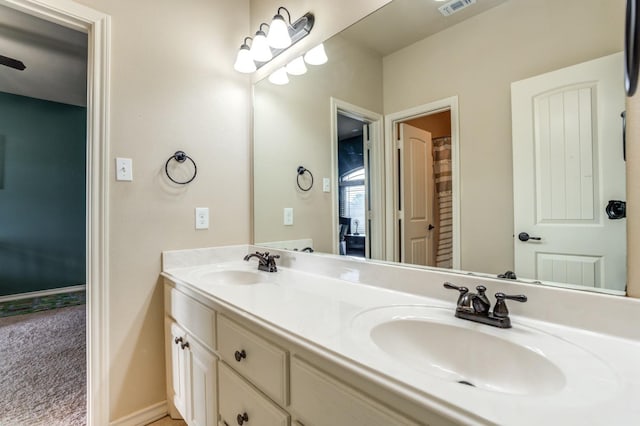 bathroom with vanity