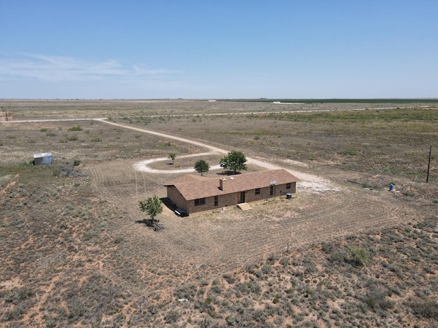 aerial view with a rural view