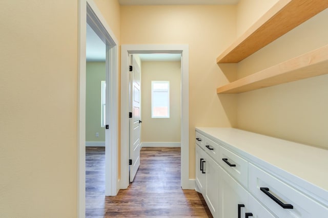 hall featuring hardwood / wood-style flooring