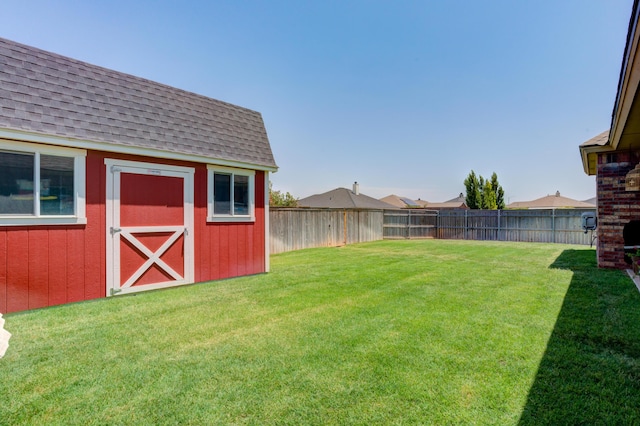 4902 Marshall St, Lubbock, TX 79416 - fenced backyard featuring a storage unit