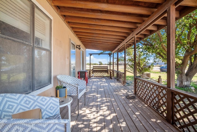 view of wooden terrace