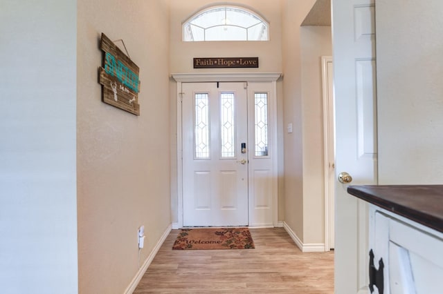 entryway featuring light wood-type flooring