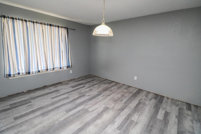 empty room featuring light wood-type flooring