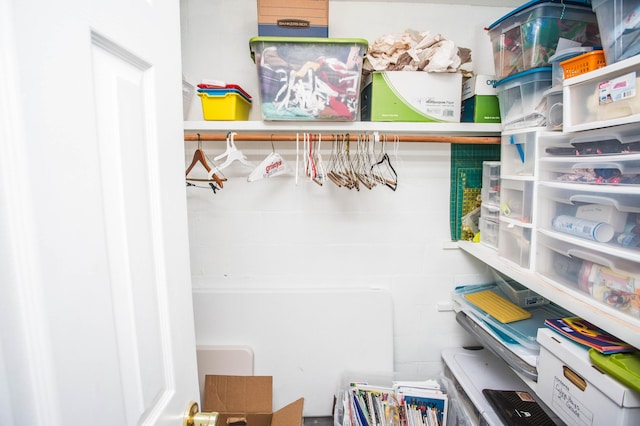 view of storage room