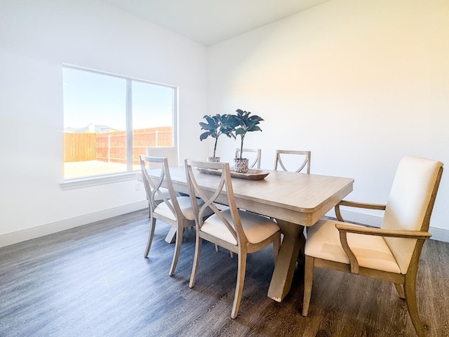 dining room featuring dark wood-type flooring