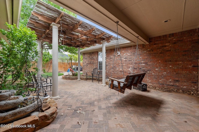1507 Nottingham Ave, Wolfforth, TX 79382 - view of patio / terrace with a pergola