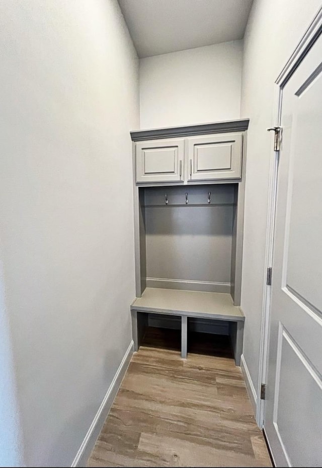 mudroom featuring hardwood / wood-style flooring