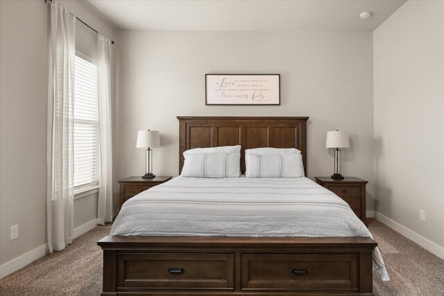 view of carpeted bedroom