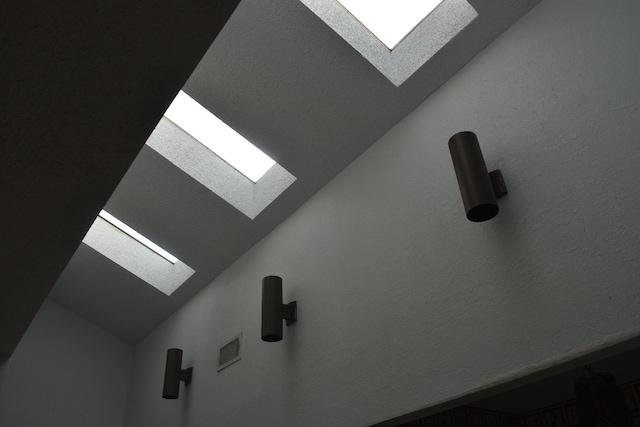 room details featuring a skylight