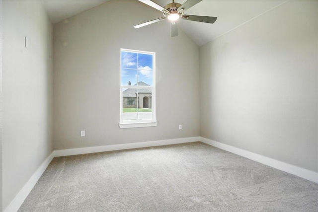 1403 Durham Ave, Wolfforth, TX 79382 - carpeted empty room featuring vaulted ceiling and ceiling fan
