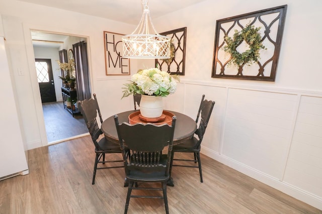 dining room featuring wood-type flooring