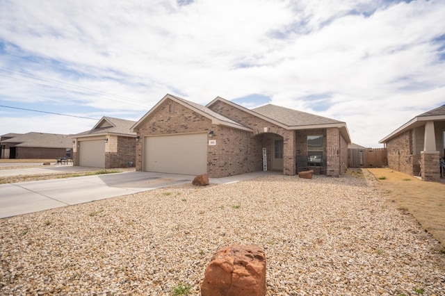 ranch-style home with a garage