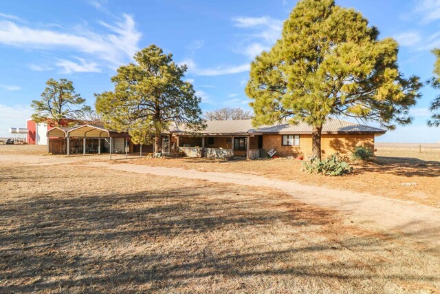 view of single story home