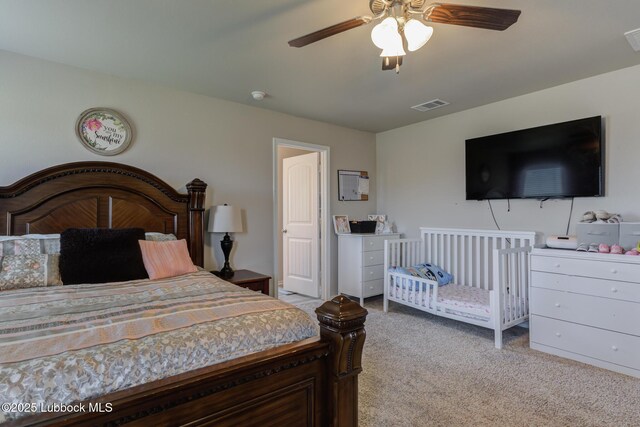 10423 Winfield Ave, Lubbock, TX 79424 - carpeted bedroom featuring ceiling fan