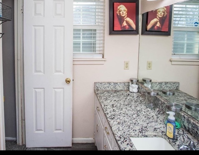 bathroom with vanity