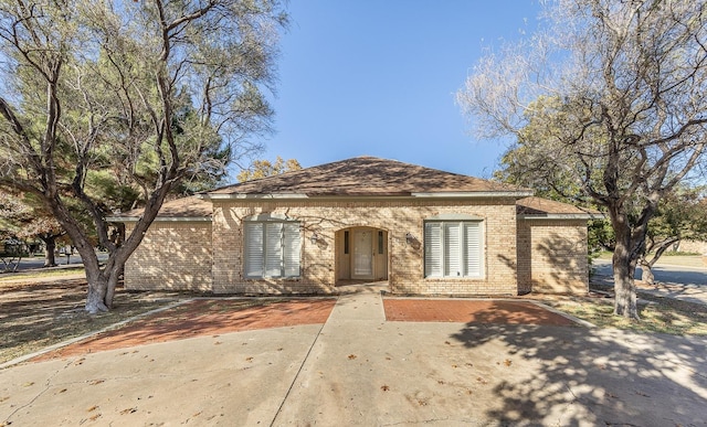 view of front of property with a patio