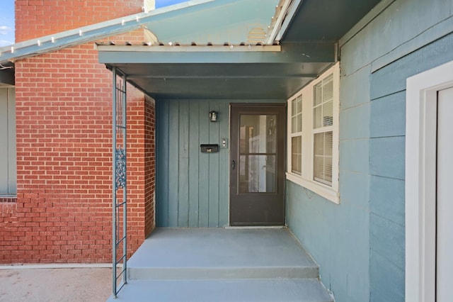 view of doorway to property