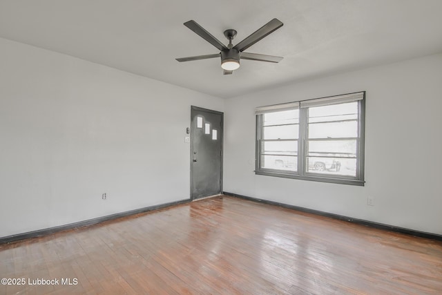 2014 60th St, Lubbock, TX 79412 - spare room with ceiling fan and wood finished floors