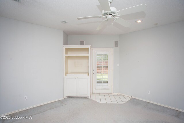 5110 1st Pl, Lubbock, TX 79416 - spare room with carpet floors, a ceiling fan, baseboards, and recessed lighting