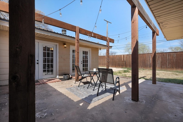 3808 27th St, Lubbock, TX 79410 - view of patio / terrace with french doors