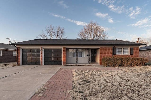 ranch-style home with a garage