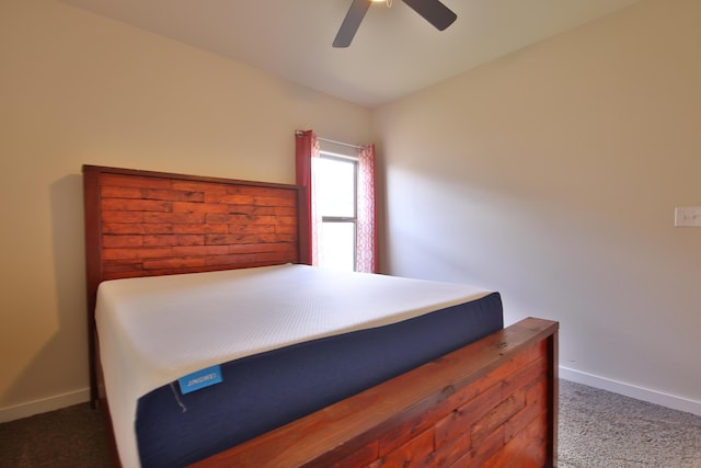 10504 Ave X, Lubbock, TX 79423 - carpeted bedroom featuring baseboards and a ceiling fan