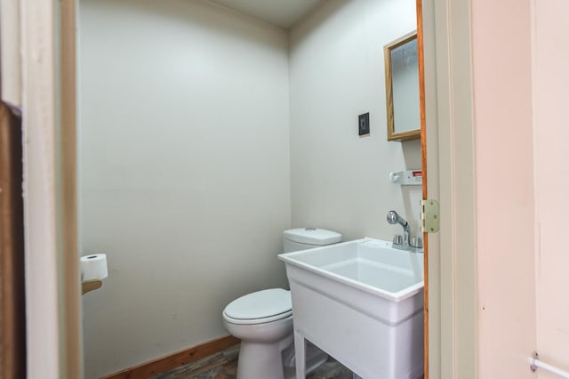 bathroom with sink and toilet