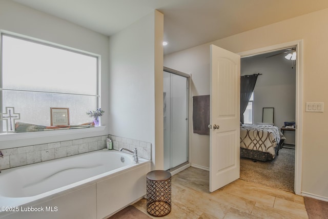 14320 Ave U, Lubbock, TX 79423 - ensuite bathroom with a garden tub and a shower stall