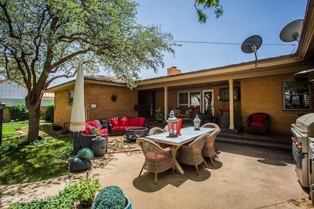 610 N 20th St, Lamesa, TX 79331 - view of patio featuring outdoor lounge area and outdoor dining area