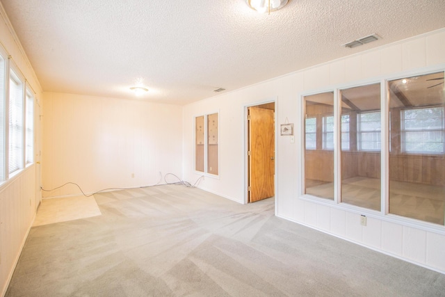 5720 71st St, Lubbock, TX 79424 - spare room with light carpet, a textured ceiling, plenty of natural light, and a decorative wall