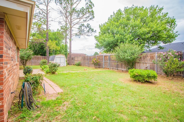 5720 71st St, Lubbock, TX 79424 - fenced backyard featuring a storage unit