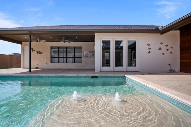 4803 120th St, Lubbock, TX 79424 - view of swimming pool featuring a patio and ceiling fan