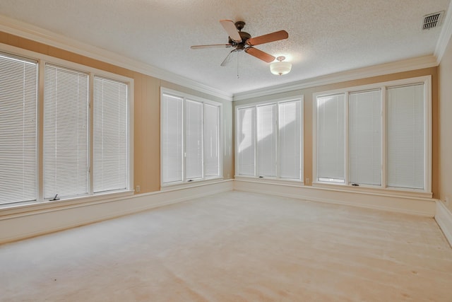 unfurnished sunroom with ceiling fan