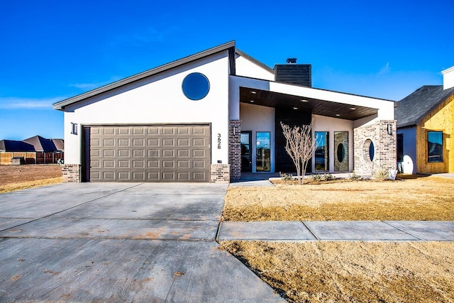 view of front facade with a garage