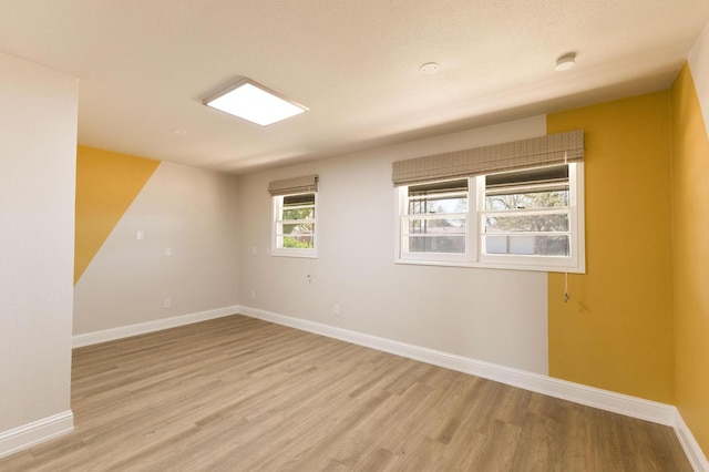 empty room featuring light wood-type flooring