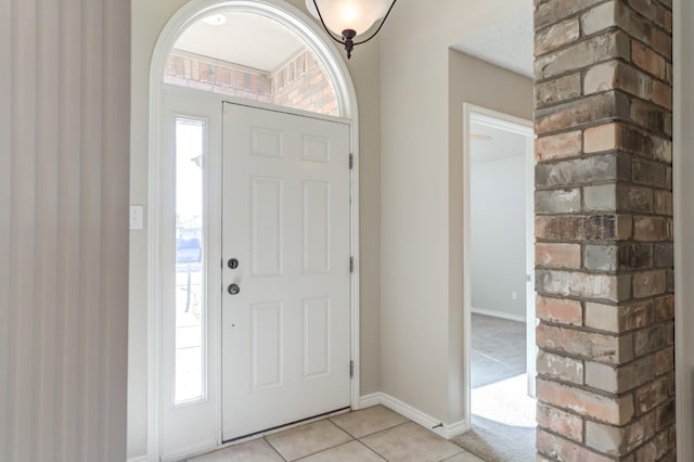 view of tiled entryway