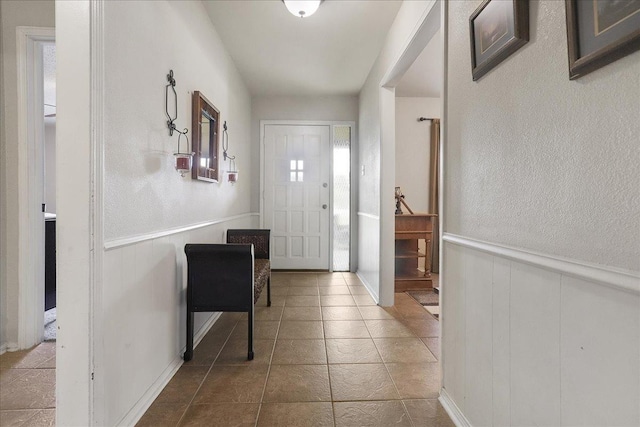 view of tiled entrance foyer