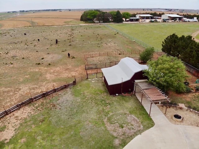 aerial view featuring a rural view