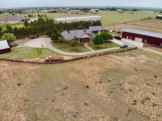 drone / aerial view featuring a rural view