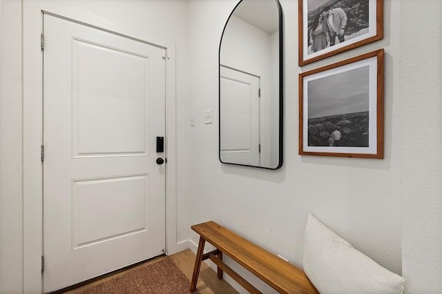 6937 12th St, Lubbock, TX 79416 - doorway to outside with wood finished floors
