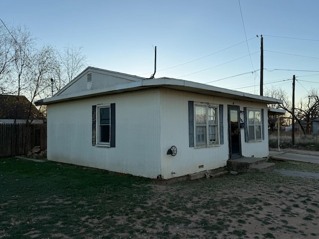 view of side of home