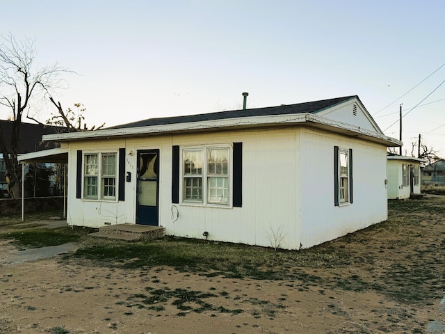 view of back of property