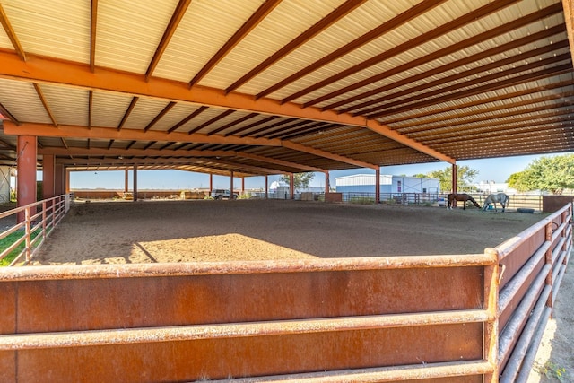 view of horse barn