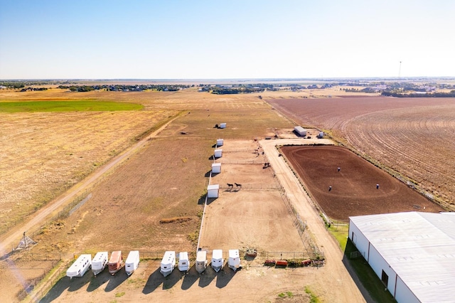 drone / aerial view featuring a rural view